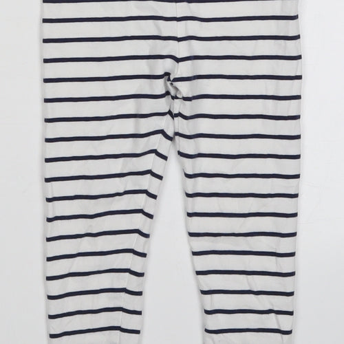 F&F Girls White Striped  Carrot Trousers Size 3-4 Years