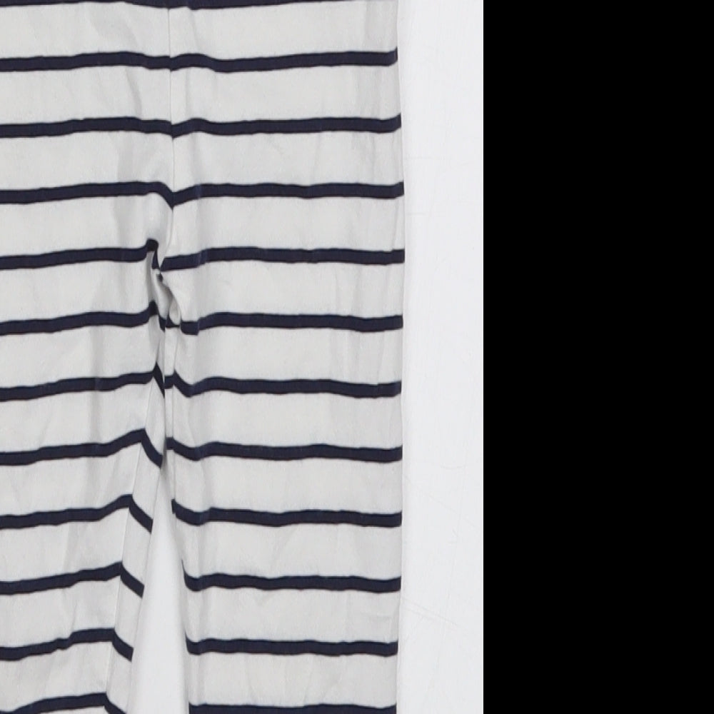 F&F Girls White Striped  Carrot Trousers Size 3-4 Years
