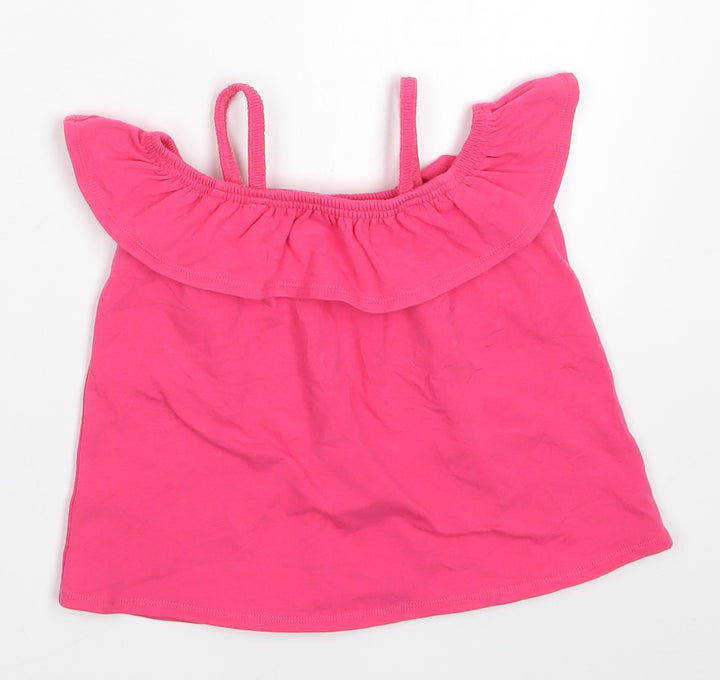 John Lewis Girls Pink   Basic T-Shirt Size 4 Years