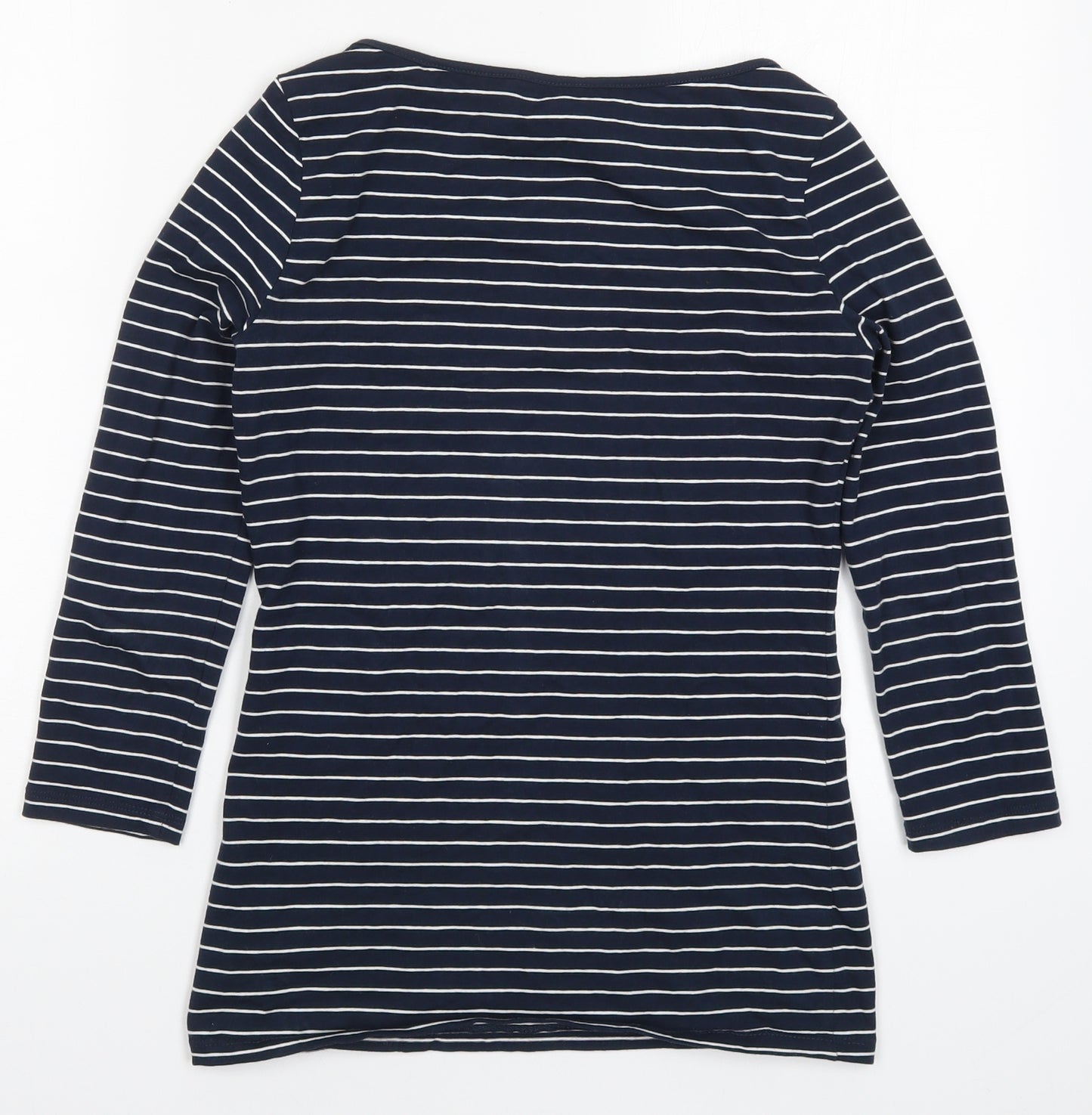 H&M Womens Blue Striped  Basic T-Shirt Size S