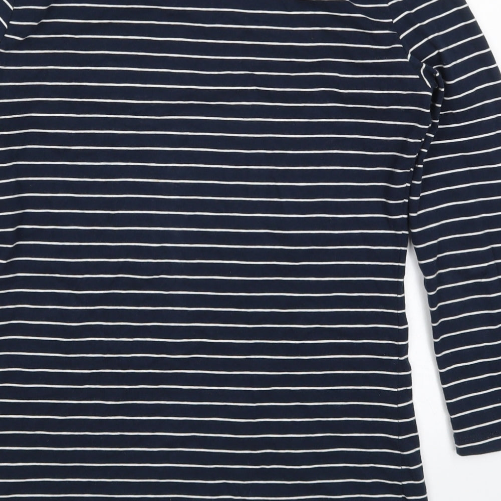 H&M Womens Blue Striped  Basic T-Shirt Size S