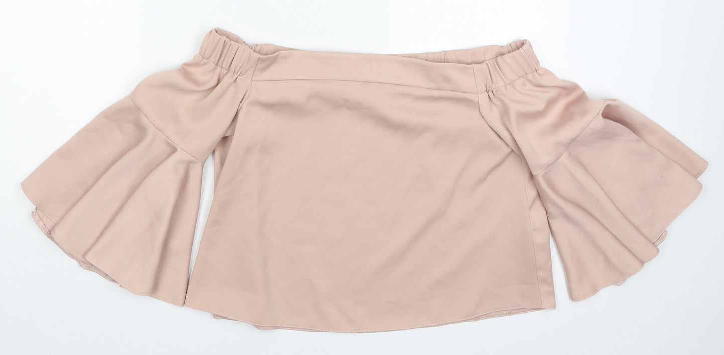 Topshop Womens Pink   Basic Blouse Size 8