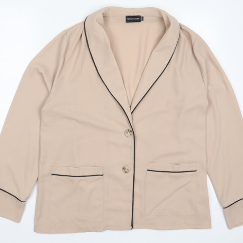 PRETTYLITTLETHING Womens Beige   Jacket  Size 12