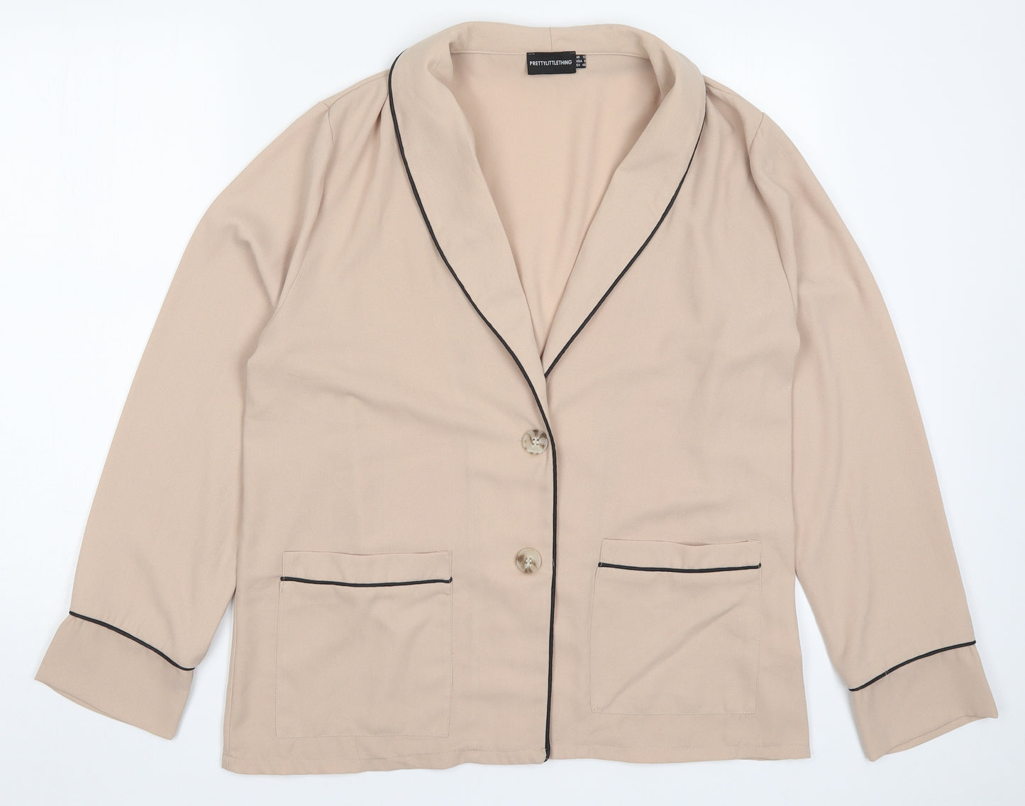 PRETTYLITTLETHING Womens Beige   Jacket  Size 12
