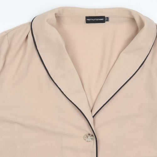 PRETTYLITTLETHING Womens Beige   Jacket  Size 12