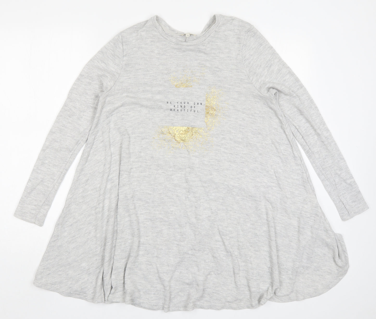 River Island Womens Grey   A-Line  Size 8  - Be Your Own Kid of Beautiful