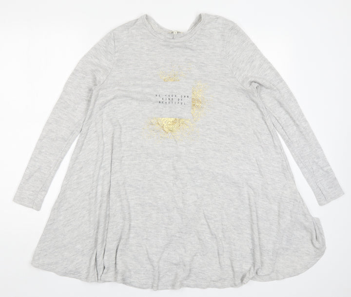 River Island Womens Grey   A-Line  Size 8  - Be Your Own Kid of Beautiful