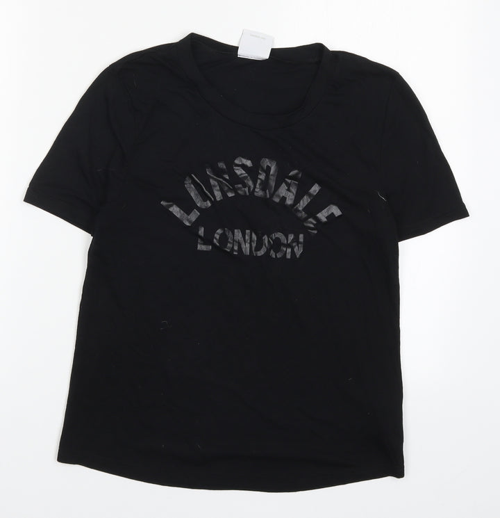 Lonsdale Womens Black Basic T-Shirt Size 8