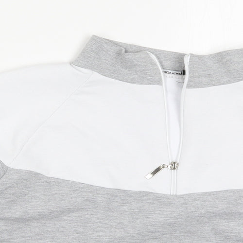 Boohoo Womens Grey Colourblock  Pullover Sweatshirt Size M
