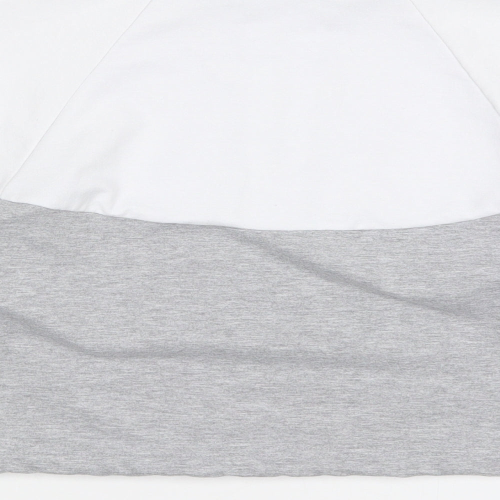 Boohoo Womens Grey Colourblock  Pullover Sweatshirt Size M
