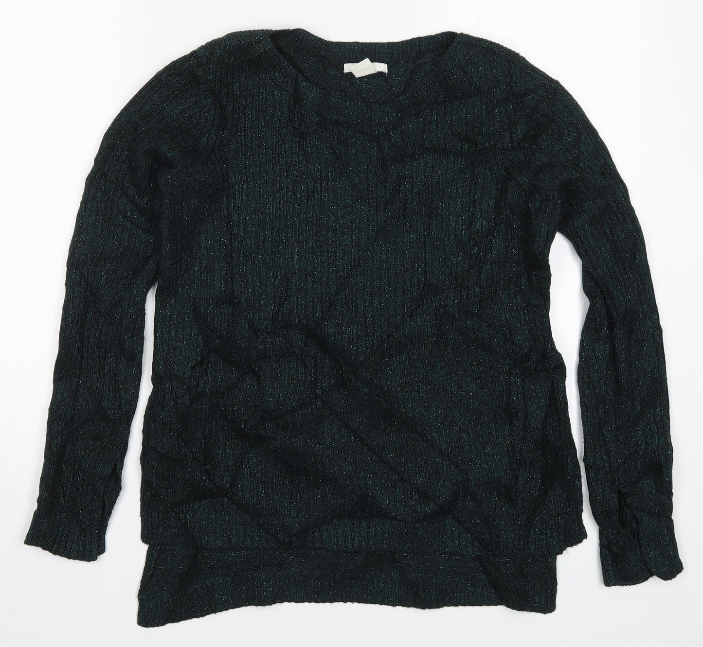 H&M Womens Green  Knit Pullover Jumper Size S