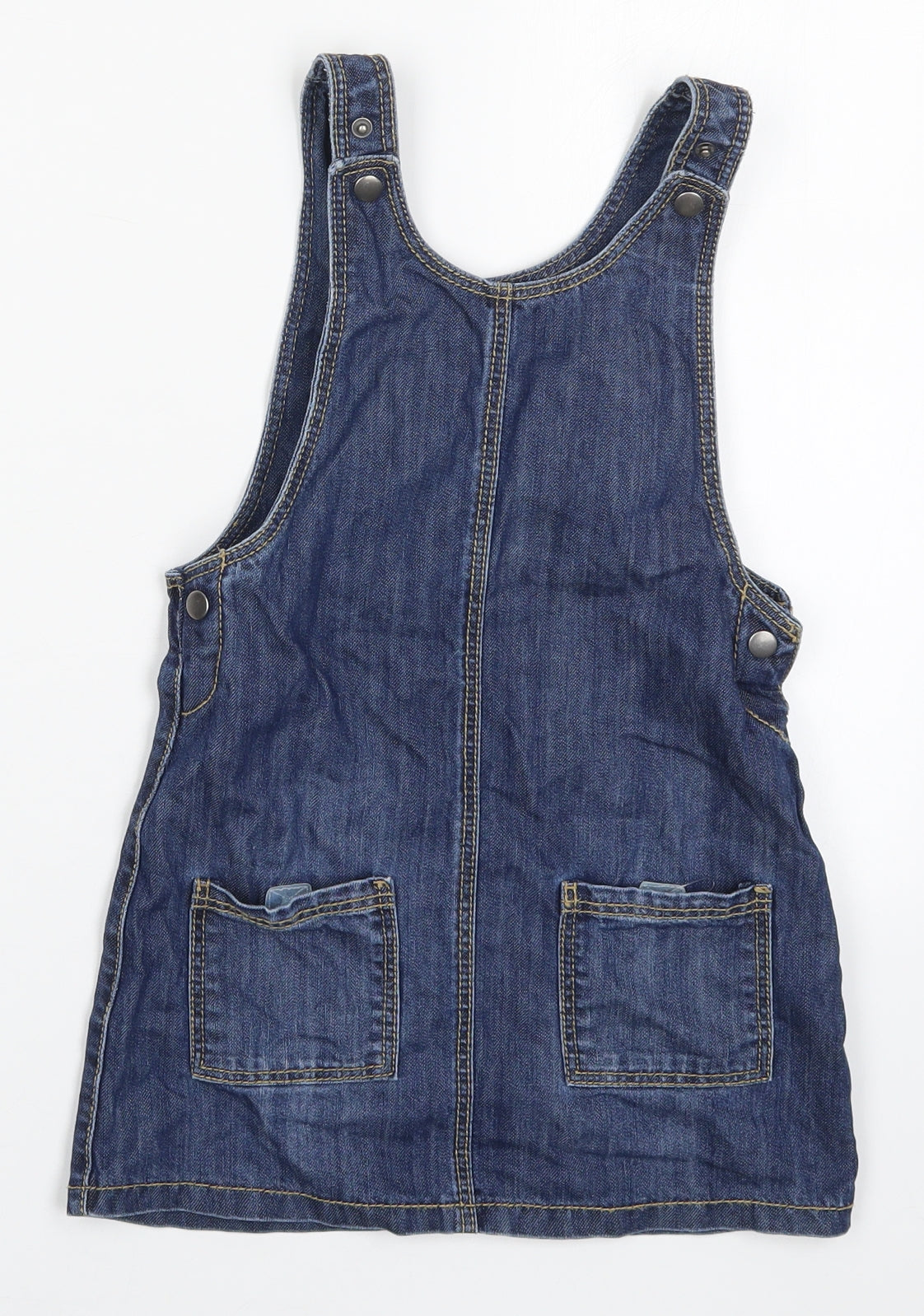 George Girls Blue  Denim Pinafore/Dungaree Dress  Size 4-5 Years