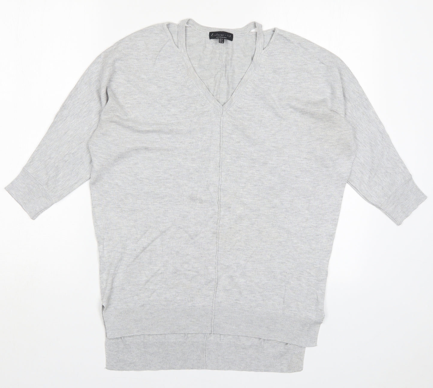 F&F Womens Grey  Knit Pullover Jumper Size 6