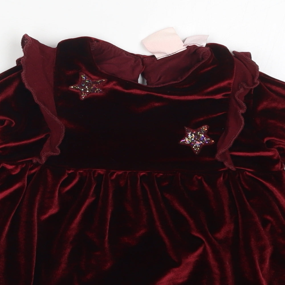 Zara Girls Red   A-Line  Size 18-24 Months  - Stars