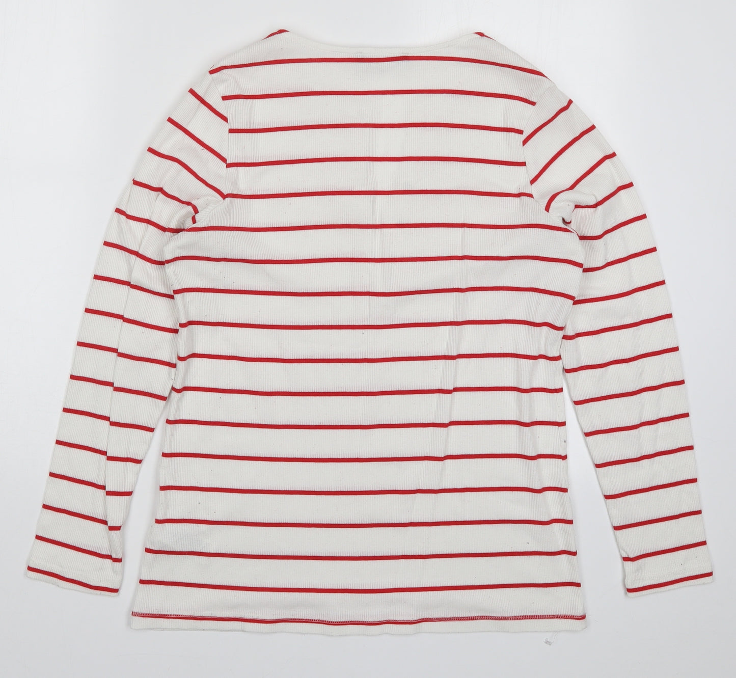 Marks and Spencer Womens Red Striped  Basic T-Shirt Size 16