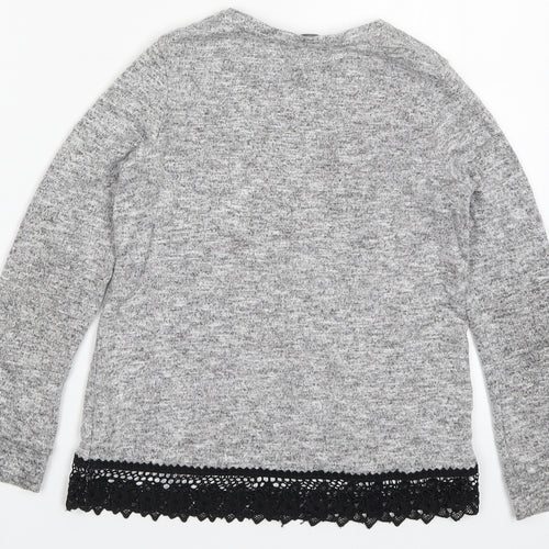 George Girls Grey   Basic T-Shirt Size 7-8 Years