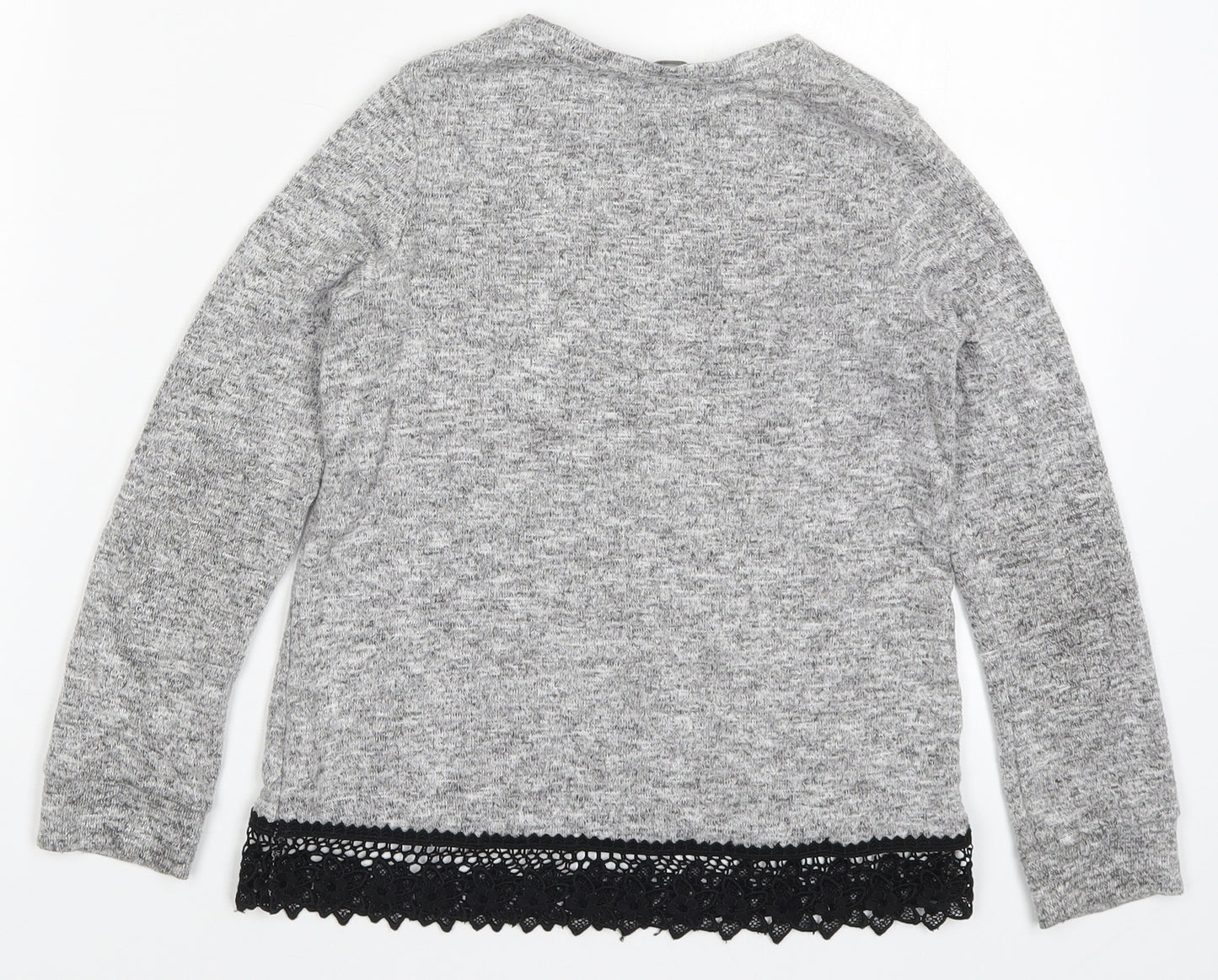 George Girls Grey   Basic T-Shirt Size 7-8 Years