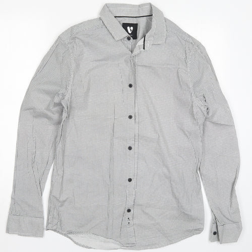 Very Mens Grey Check   Button-Up Size M