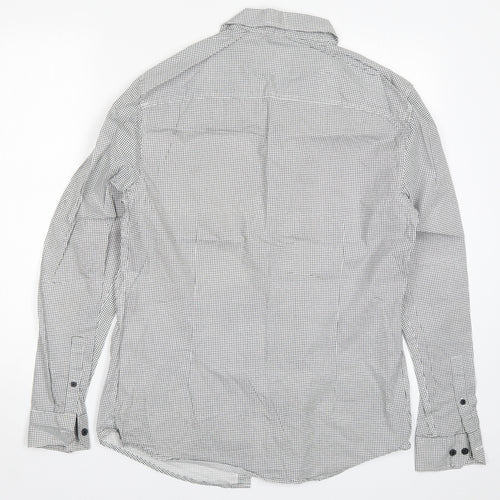 Very Mens Grey Check   Button-Up Size M