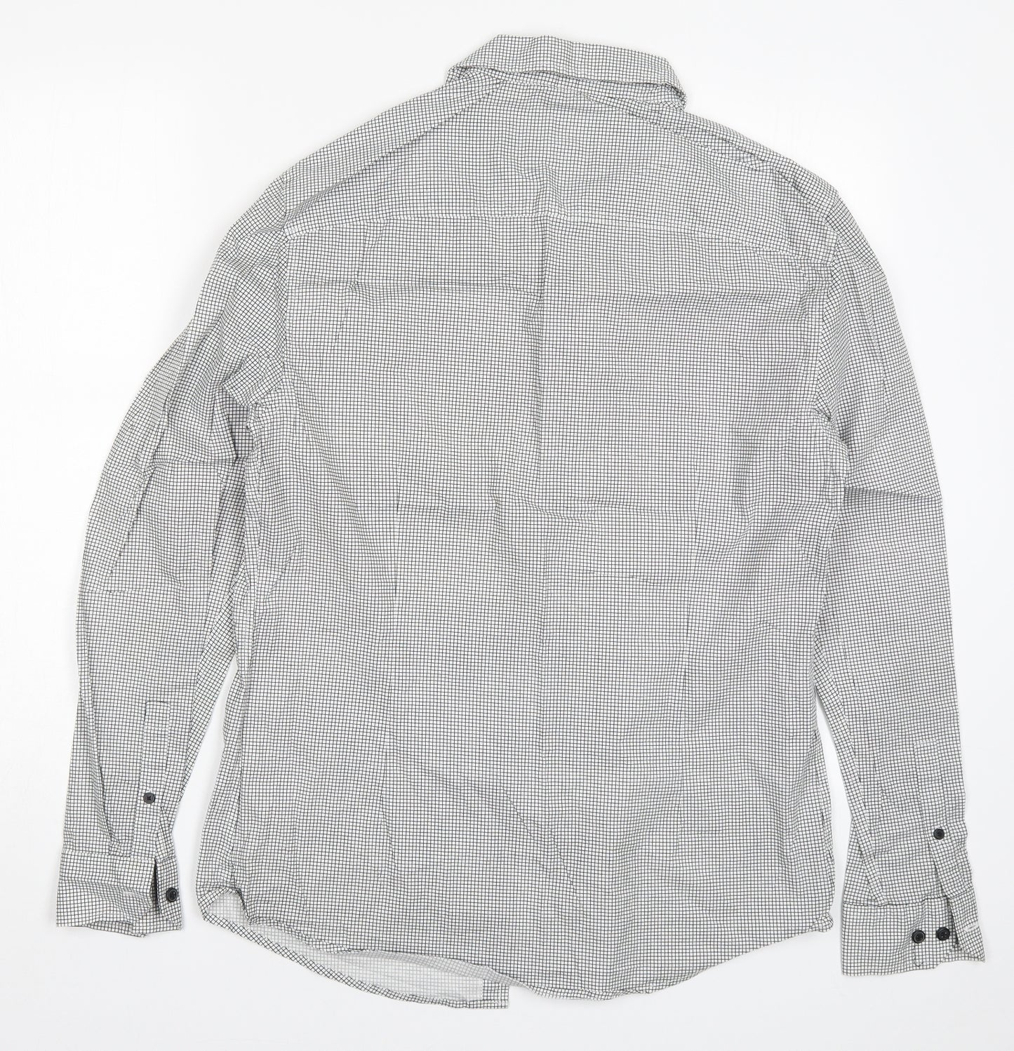 Very Mens Grey Check   Button-Up Size M