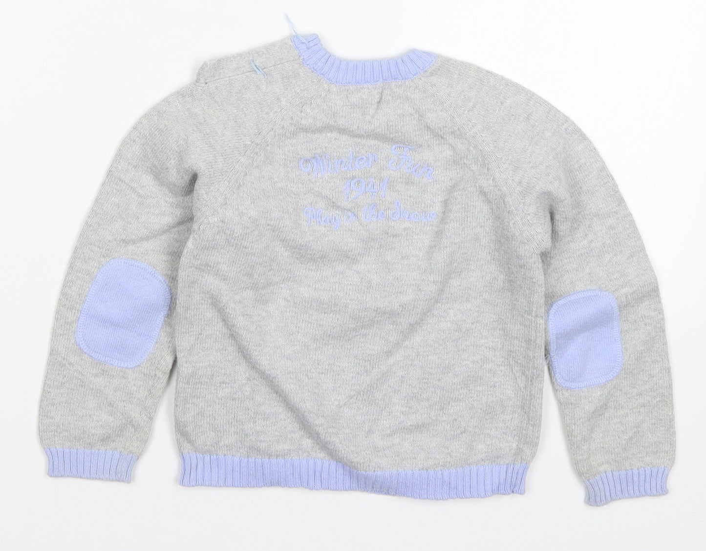 Baby Mayoral Boys Blue Argyle/Diamond Knit Pullover Jumper Size 2 Years