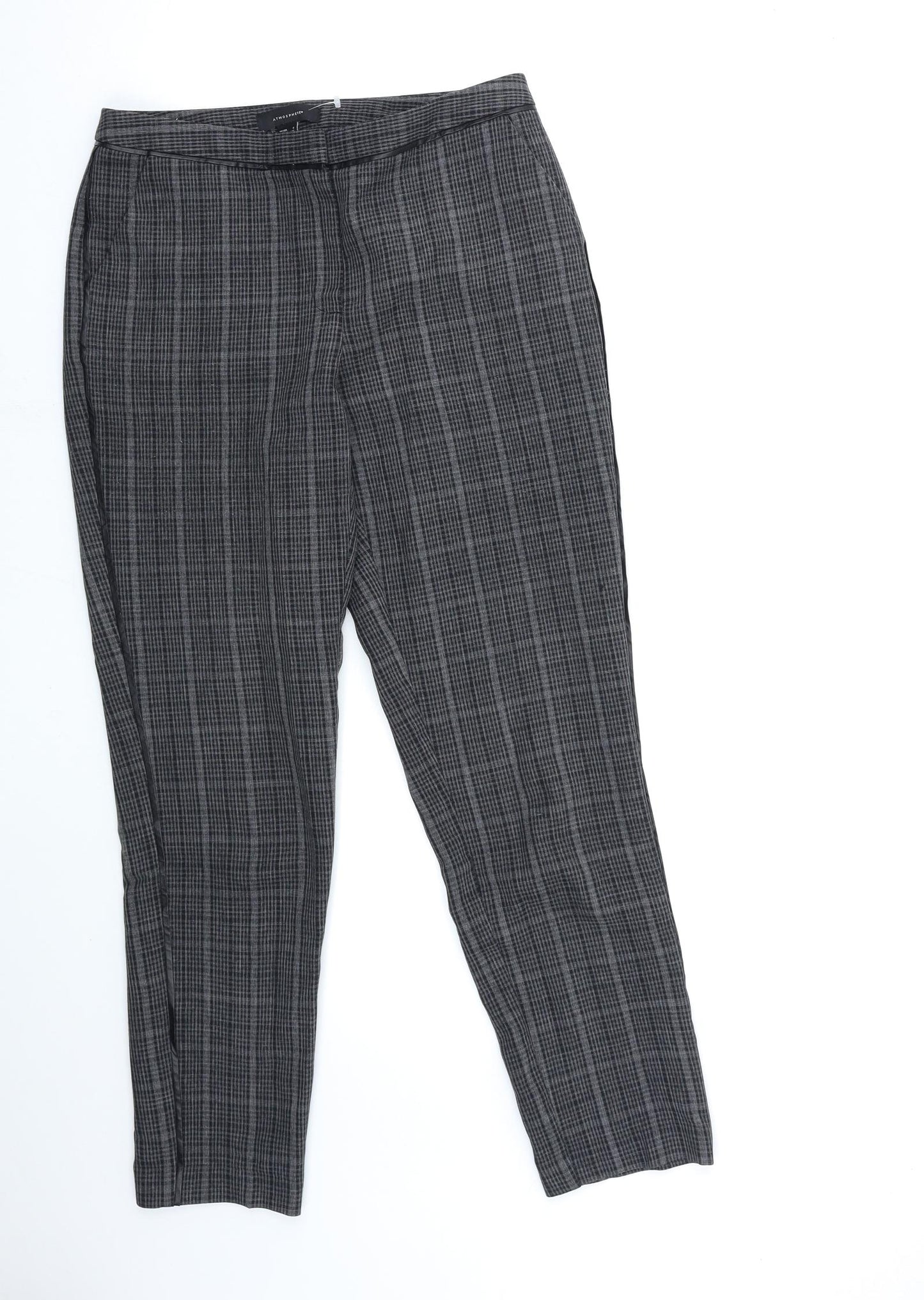 Atmosphere Womens Black Check  Trousers  Size 8 L27 in