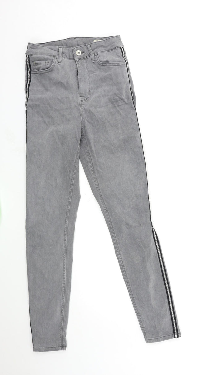Marks and Spencer Womens Grey  Denim Skinny Jeans Size 8 L30 in