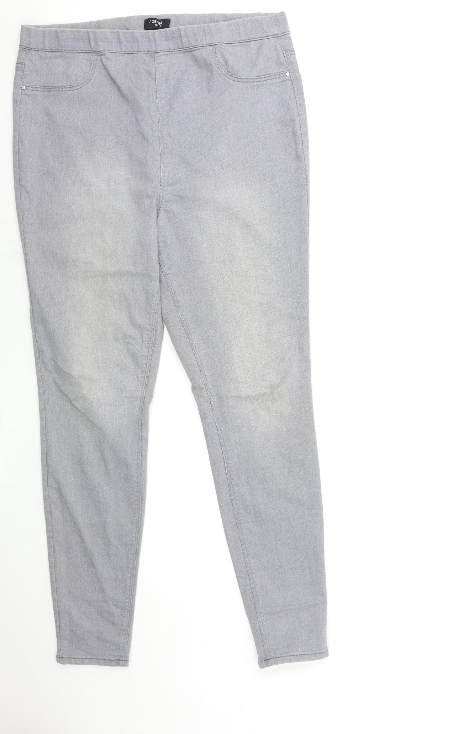 Matalan Womens Grey  Denim Jegging Jeans Size 16 L30 in