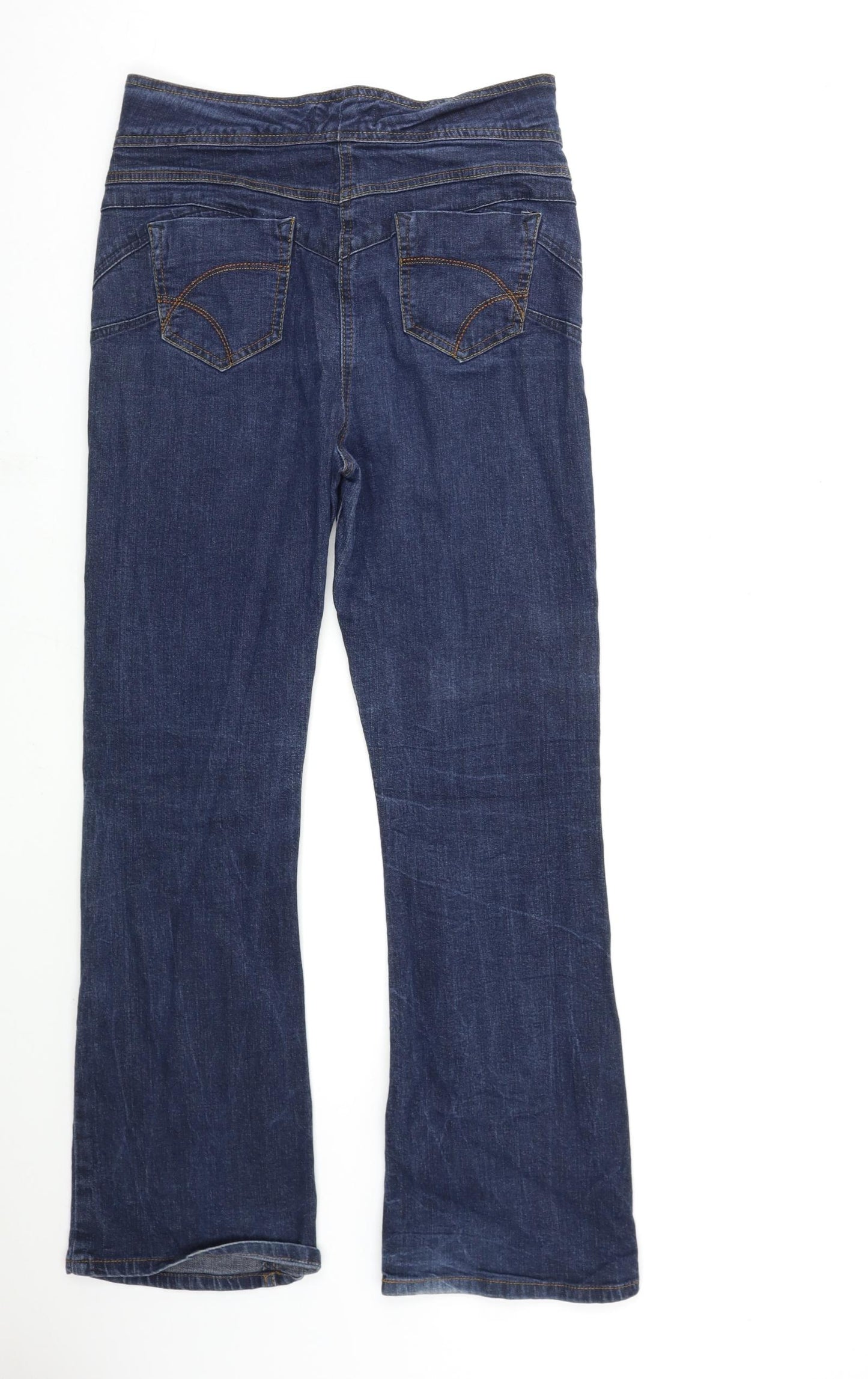 George Womens Blue  Denim Bootcut Jeans Size 12 L30 in
