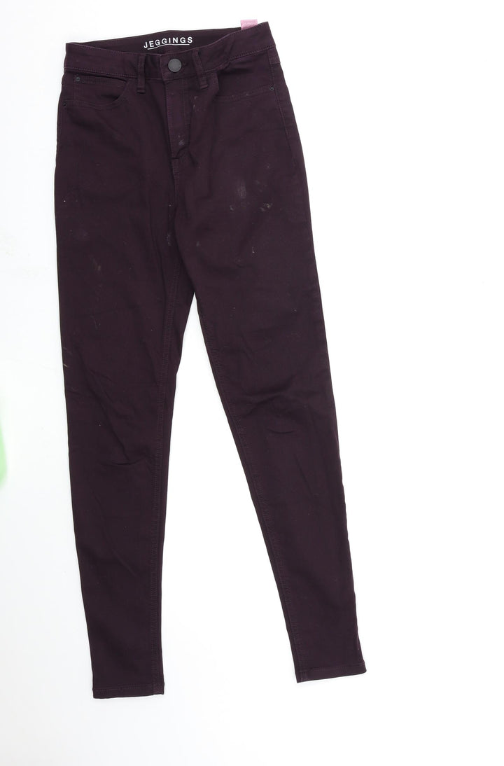 Marks and Spencer Womens Red  Denim Skinny Jeans Size 8 L30 in