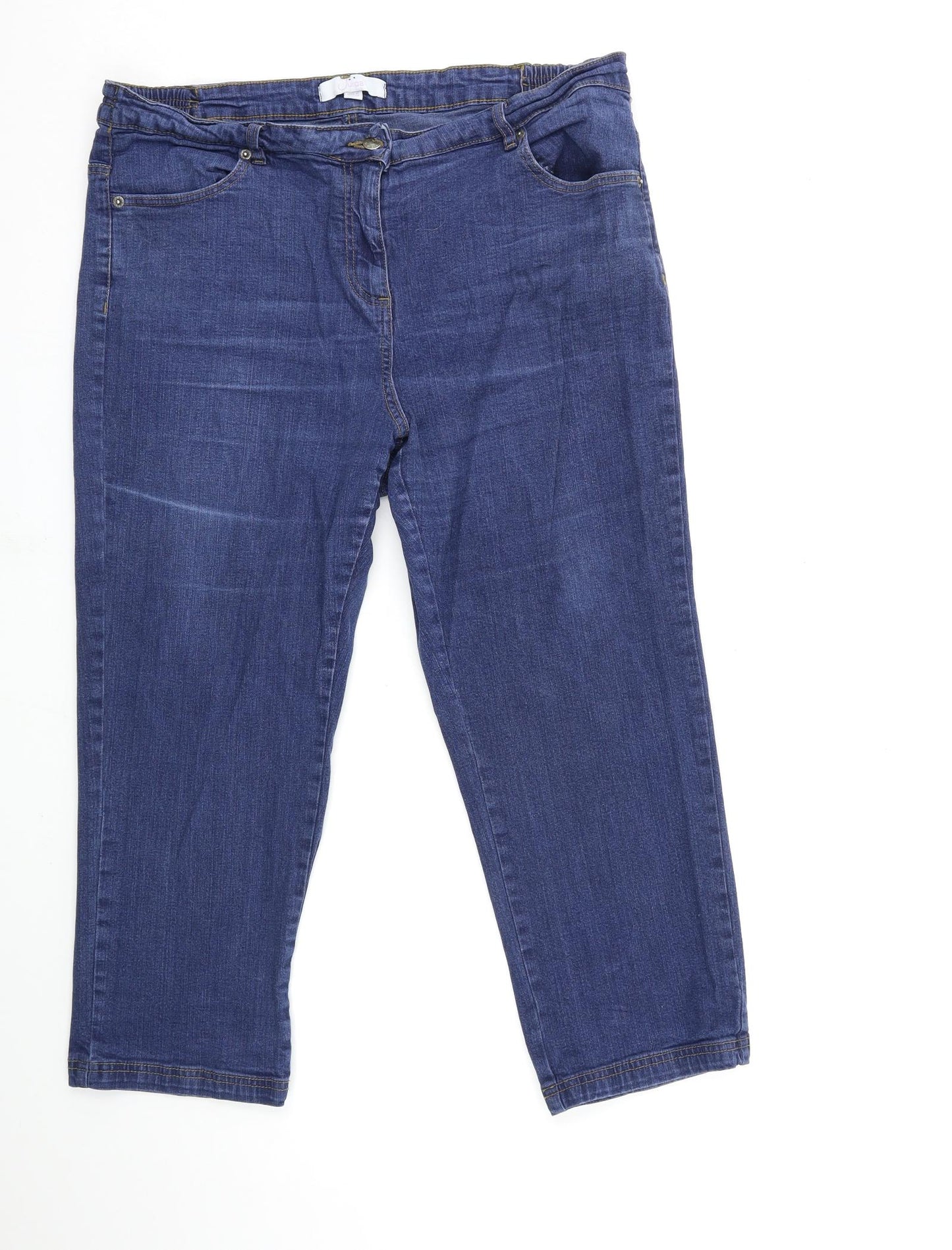 Julipa Womens Blue  Denim Cropped Jeans Size 18 L25 in