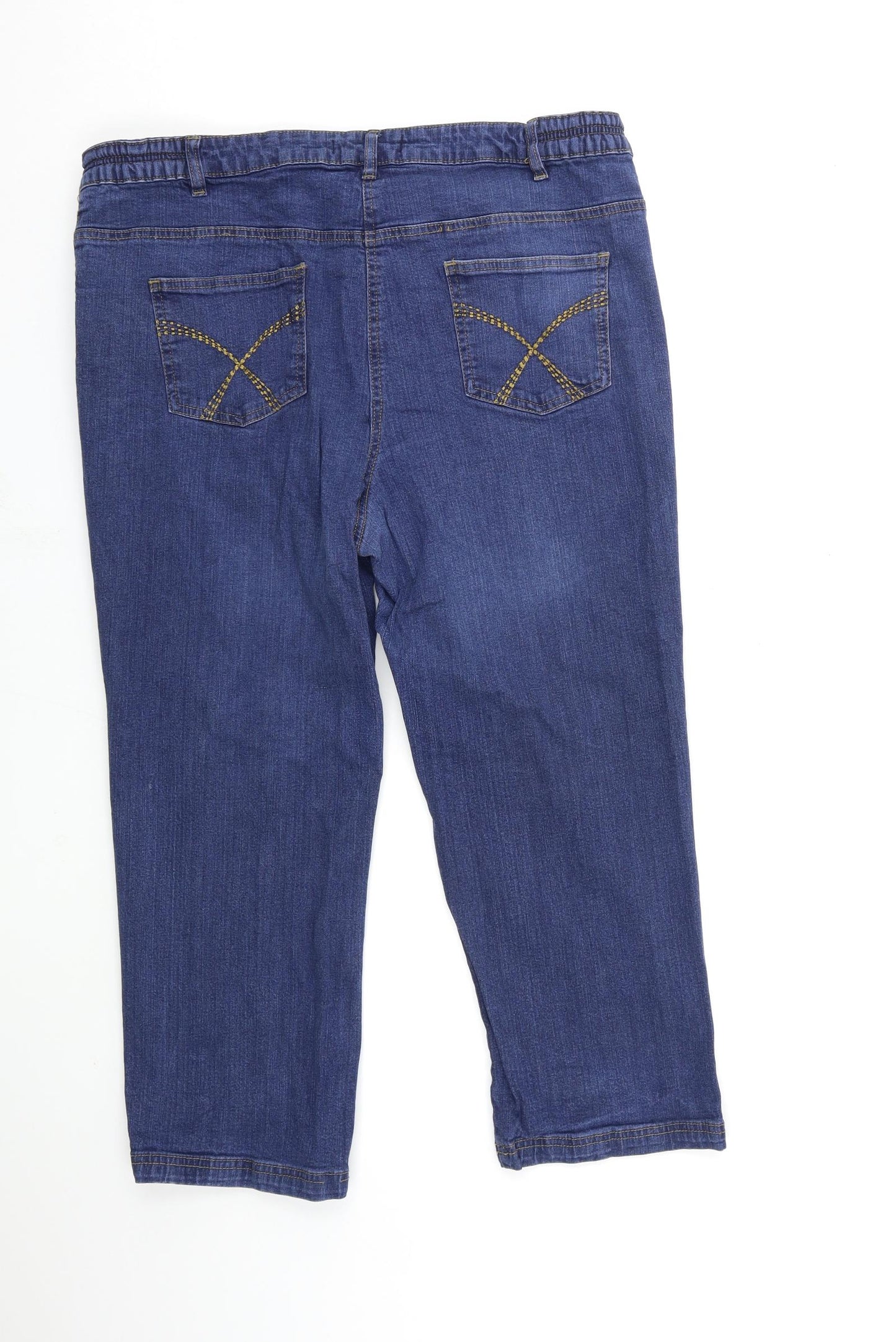 Julipa Womens Blue  Denim Cropped Jeans Size 18 L25 in