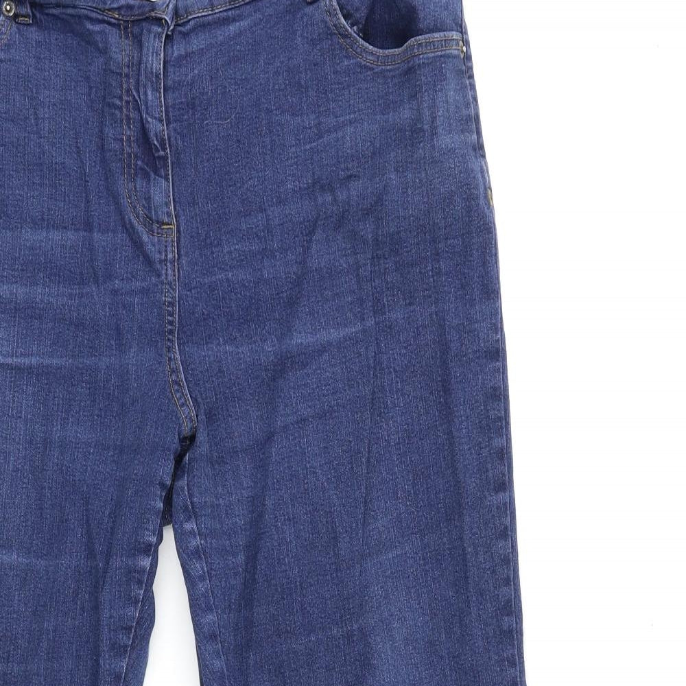 Julipa Womens Blue  Denim Cropped Jeans Size 18 L25 in