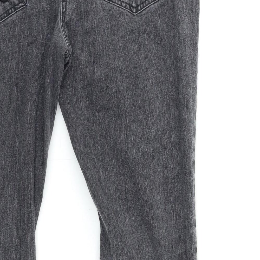 Cherokee Womens Grey  Denim Flared Jeans Size 16 L29 in