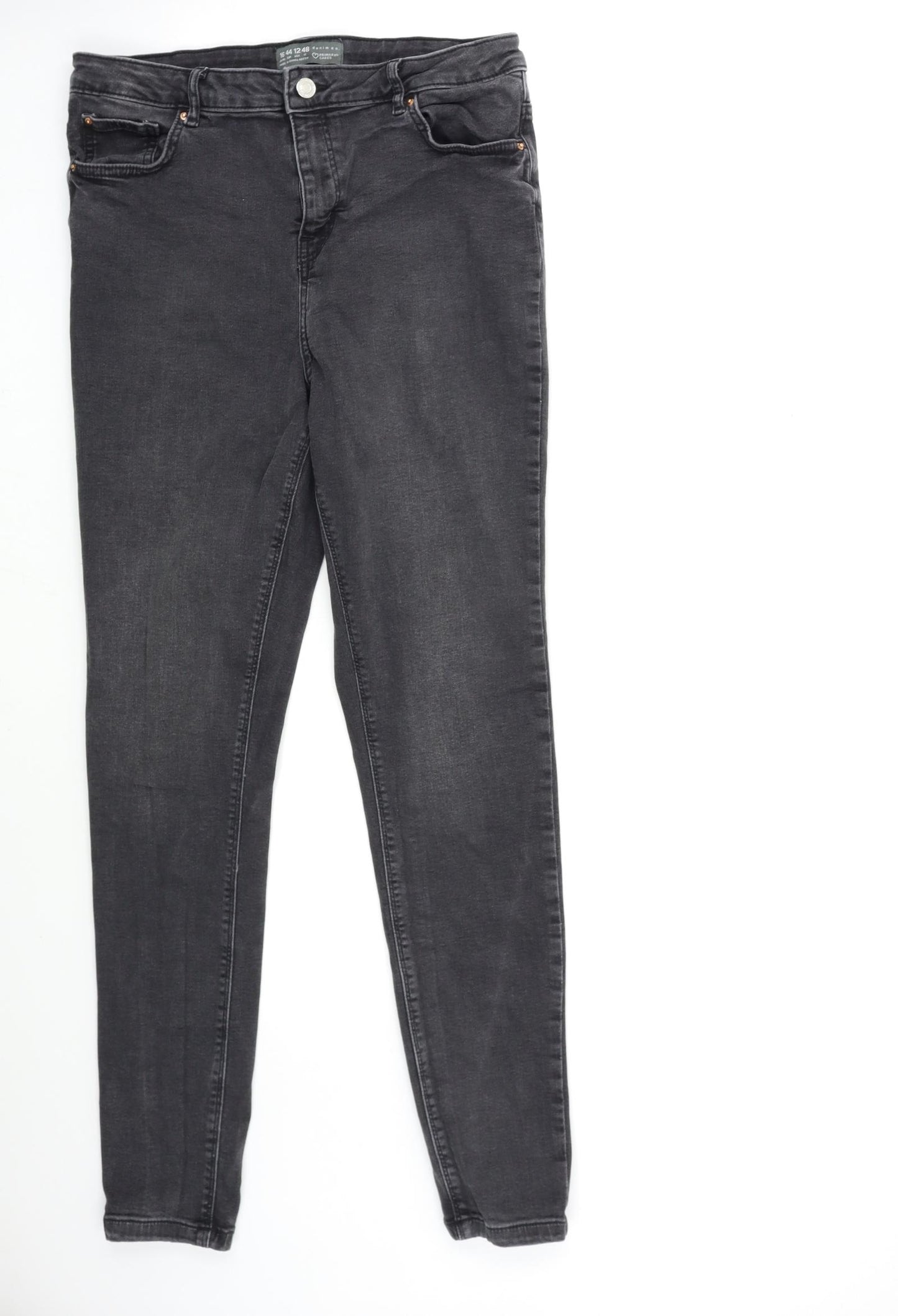 Denim & Co. Womens Black  Denim Skinny Jeans Size 16 L29 in