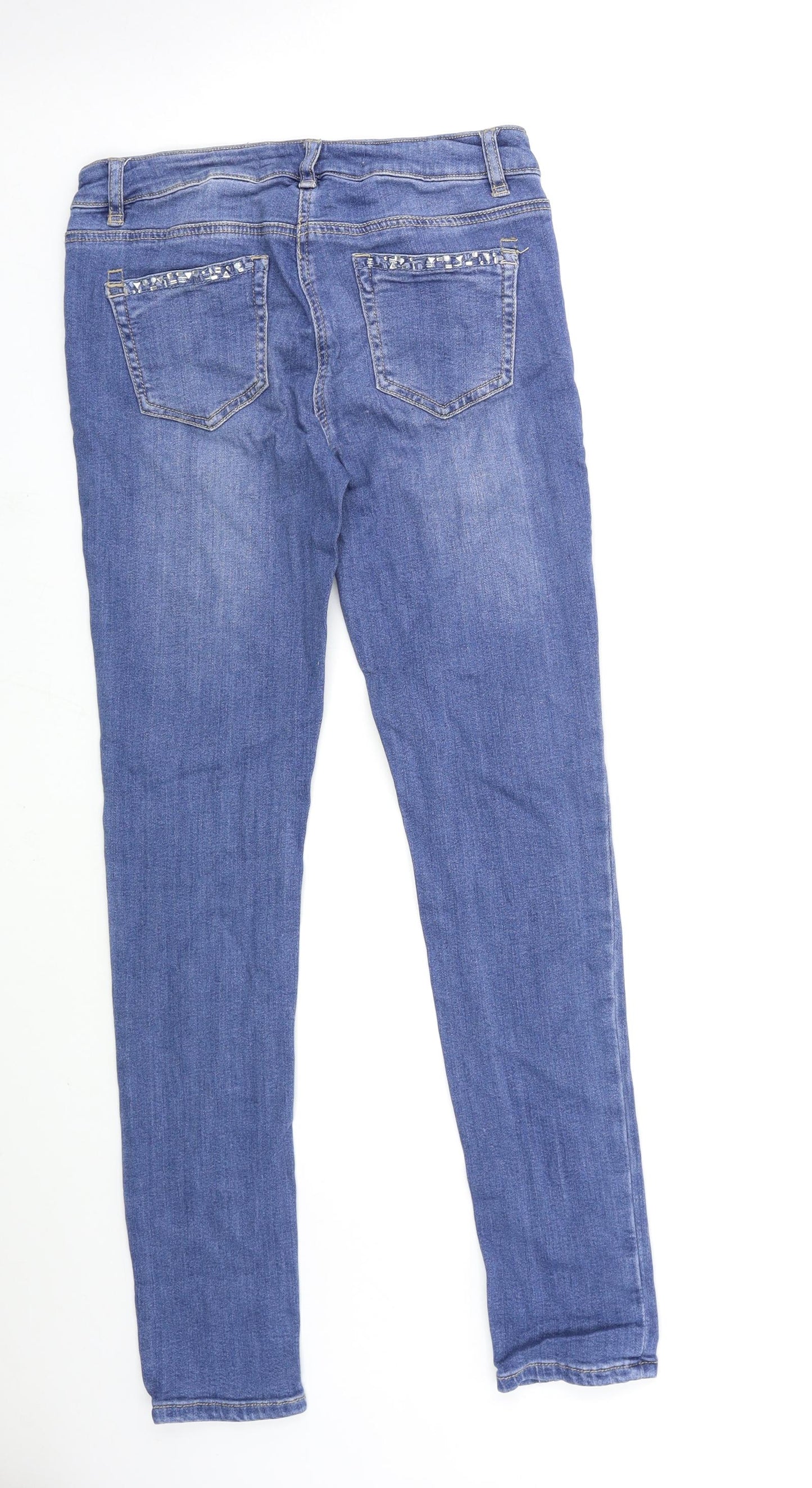 NEXT Womens Blue  Denim Skinny Jeans Size 8 L31 in
