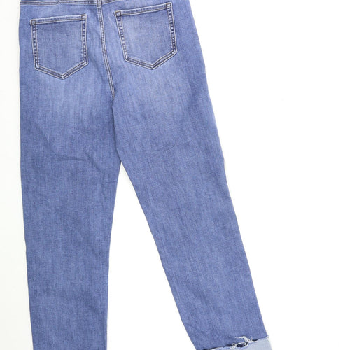 Marks and Spencer Womens Blue  Denim Straight Jeans Size 12 L26 in