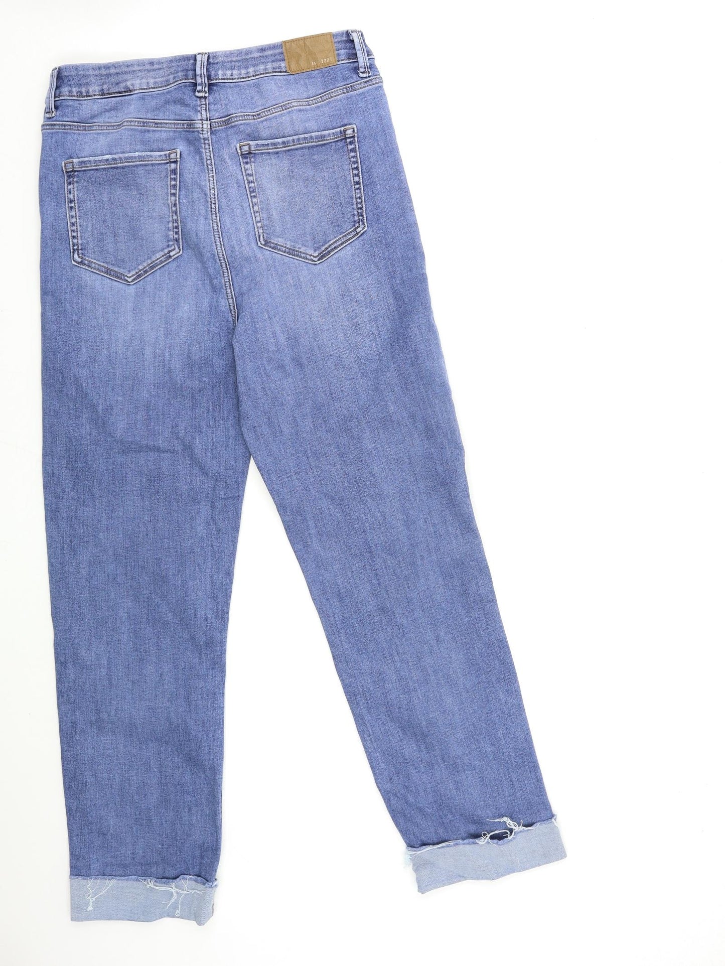 Marks and Spencer Womens Blue  Denim Straight Jeans Size 12 L26 in