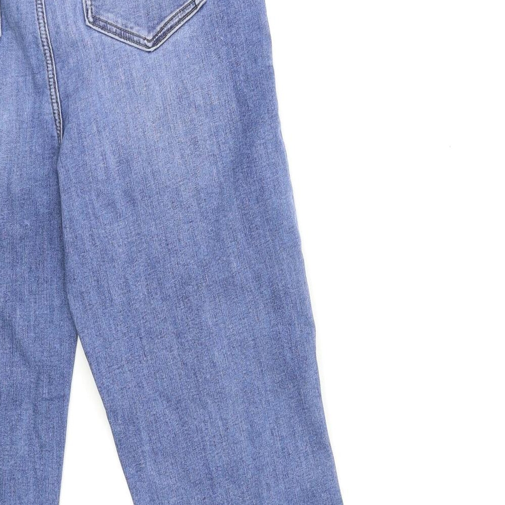 Marks and Spencer Womens Blue  Denim Straight Jeans Size 12 L26 in
