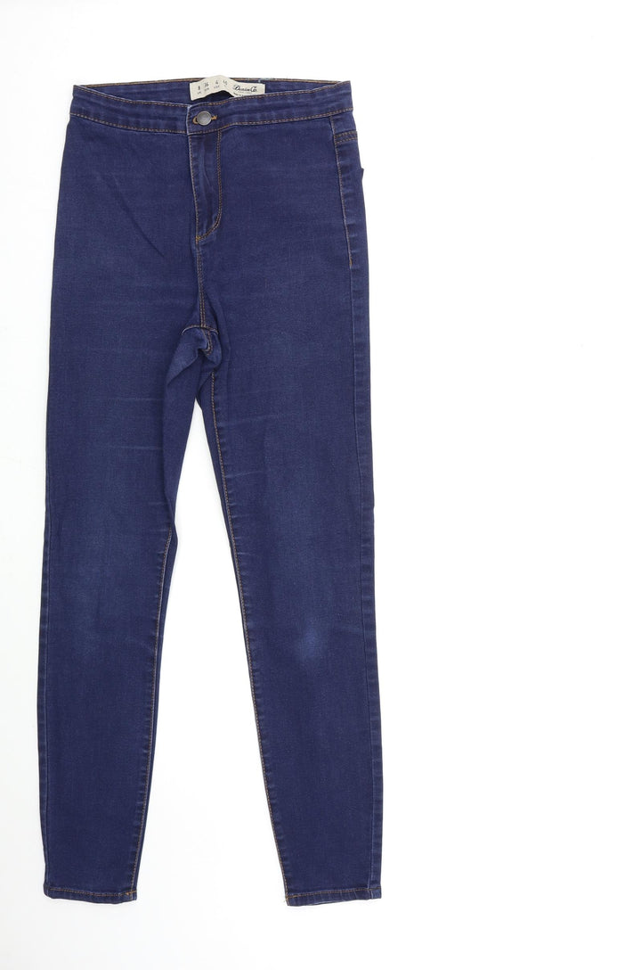 Denim & Co. Womens Blue Denim Skinny Jeans Size 8 L27 in