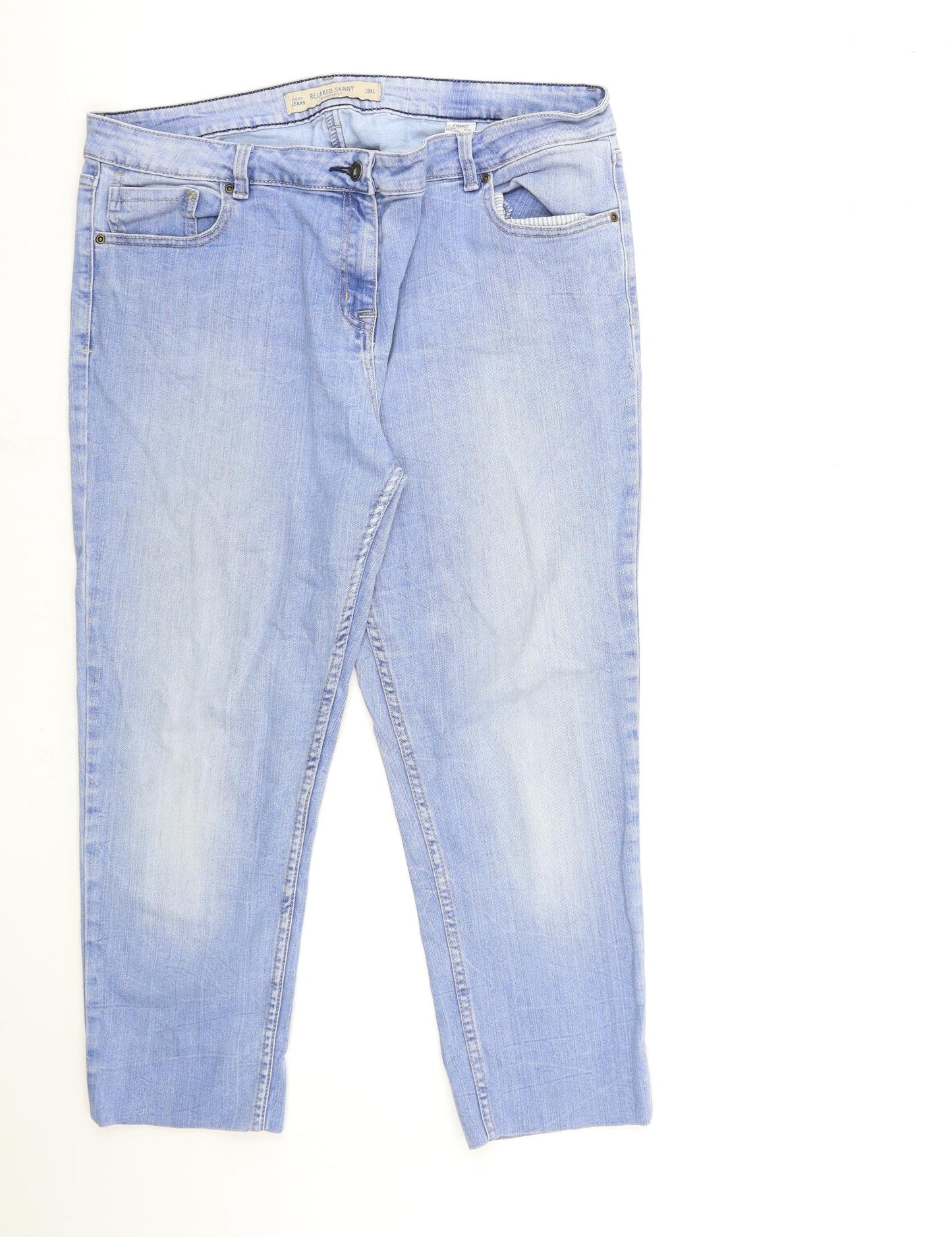 NEXT Womens Blue  Denim Cropped Jeans Size 18 L23 in