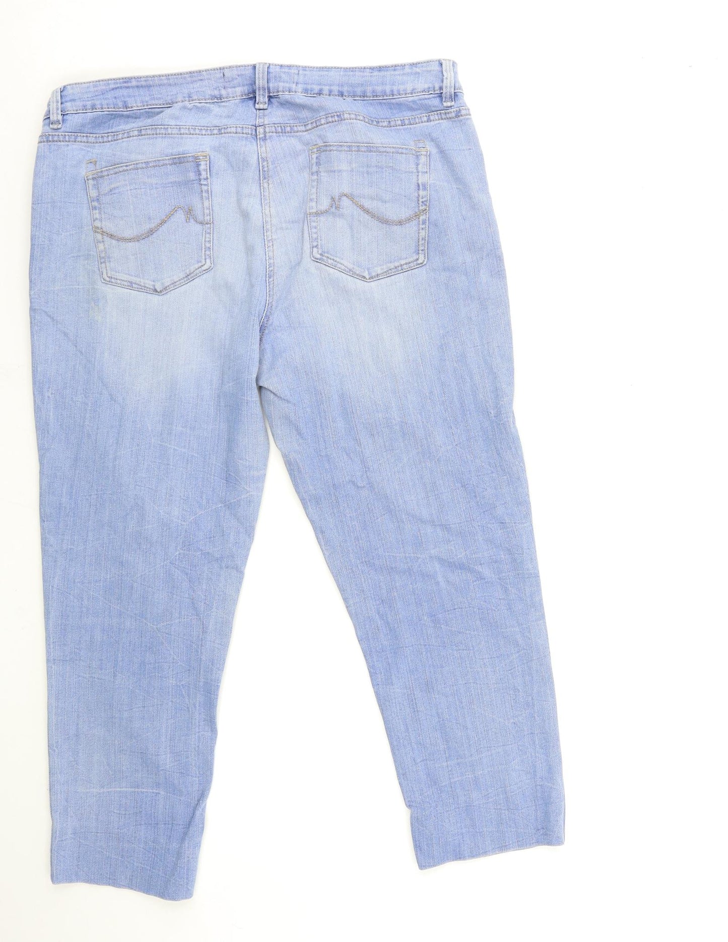 NEXT Womens Blue  Denim Cropped Jeans Size 18 L23 in