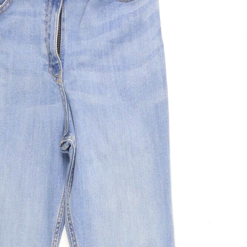 Per Una Womens Blue  Denim Straight Jeans Size 14 L28 in
