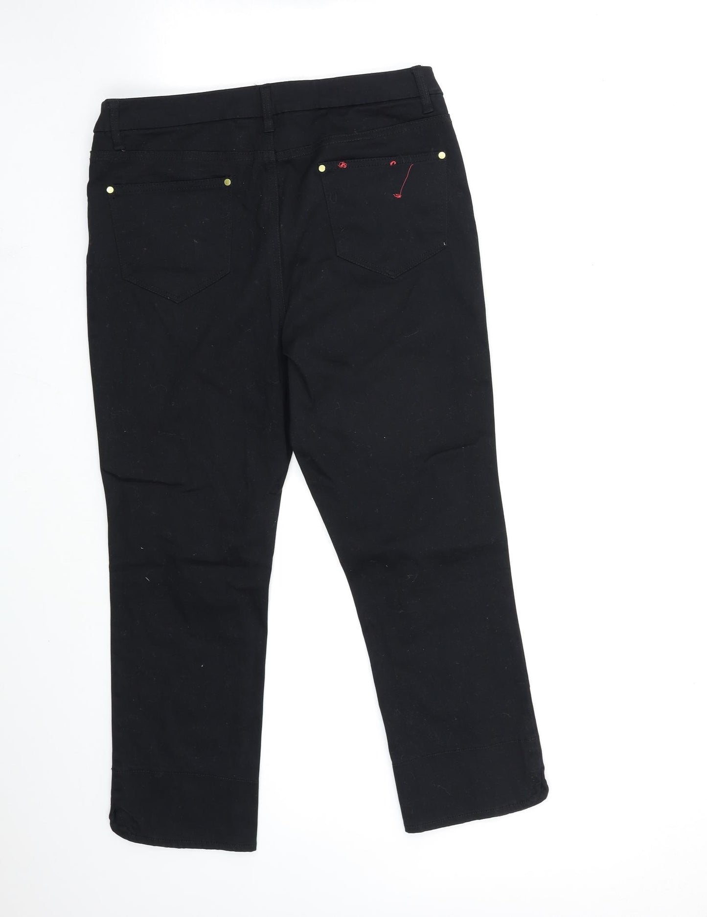 Papaya Womens Black   Trousers  Size 14 L25 in