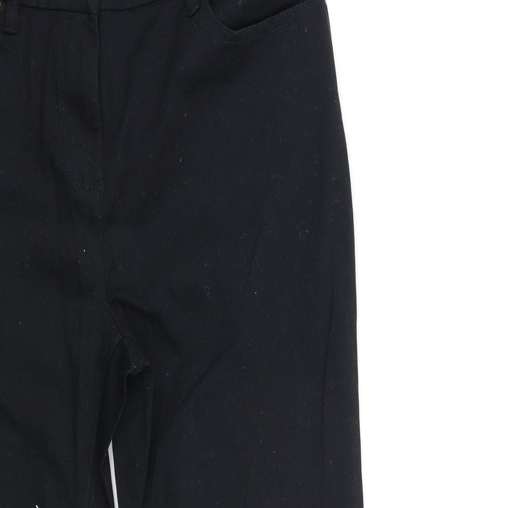 Papaya Womens Black   Trousers  Size 14 L25 in
