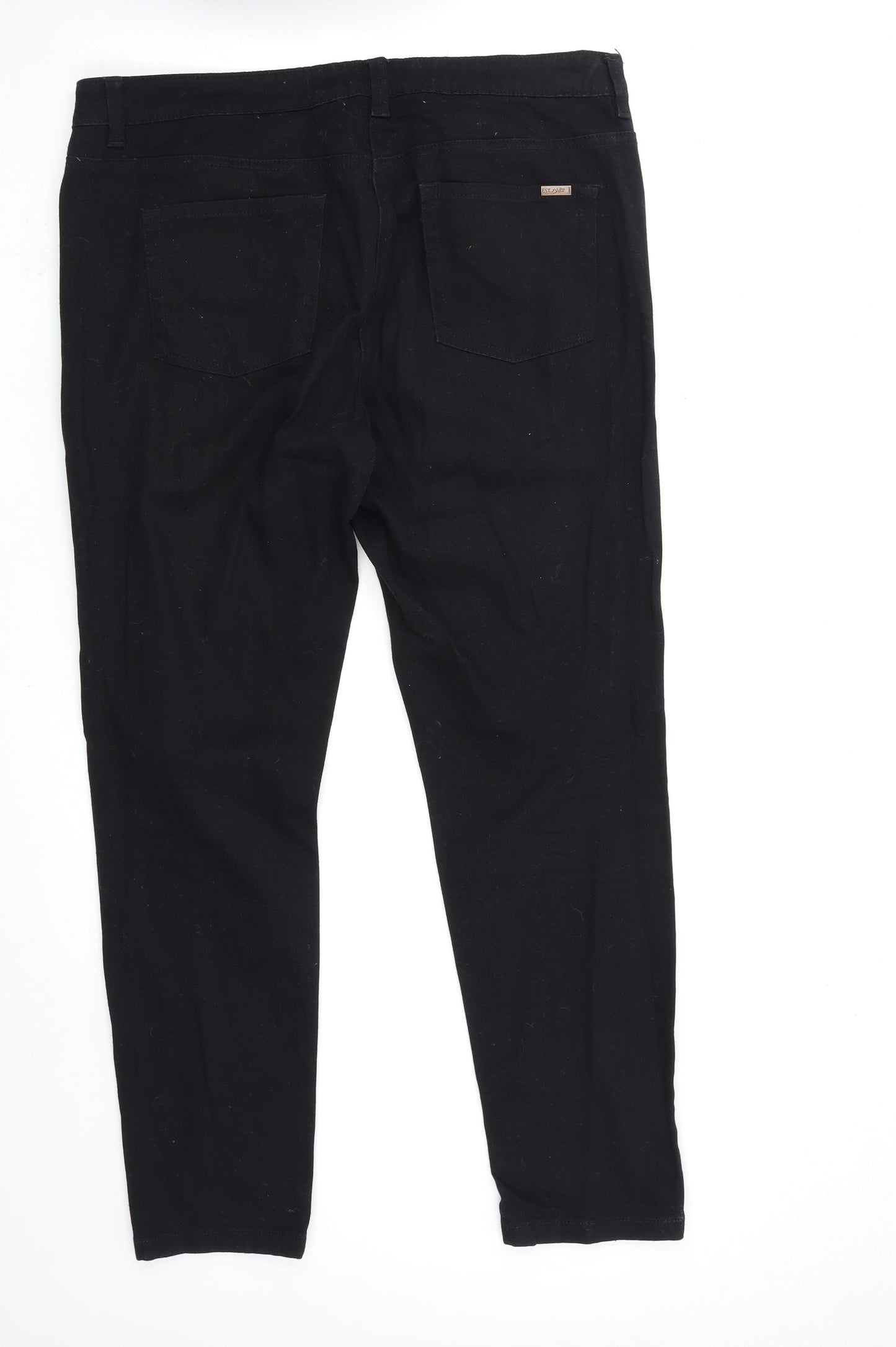 NEXT Womens Black  Denim Skinny Jeans Size 16 L28 in