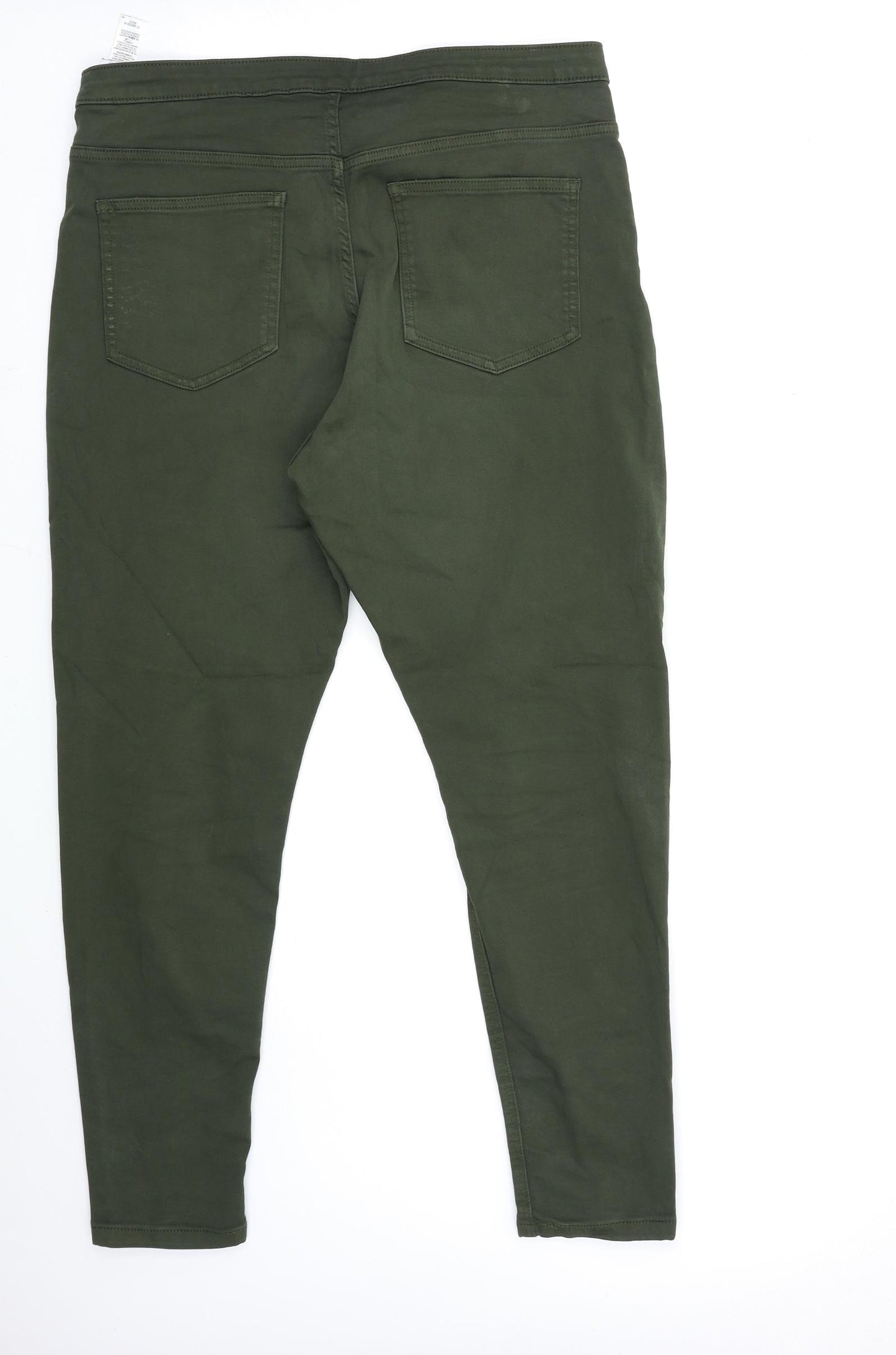 Marks and Spencer Womens Green  Denim Skinny Jeans Size 18 L28 in