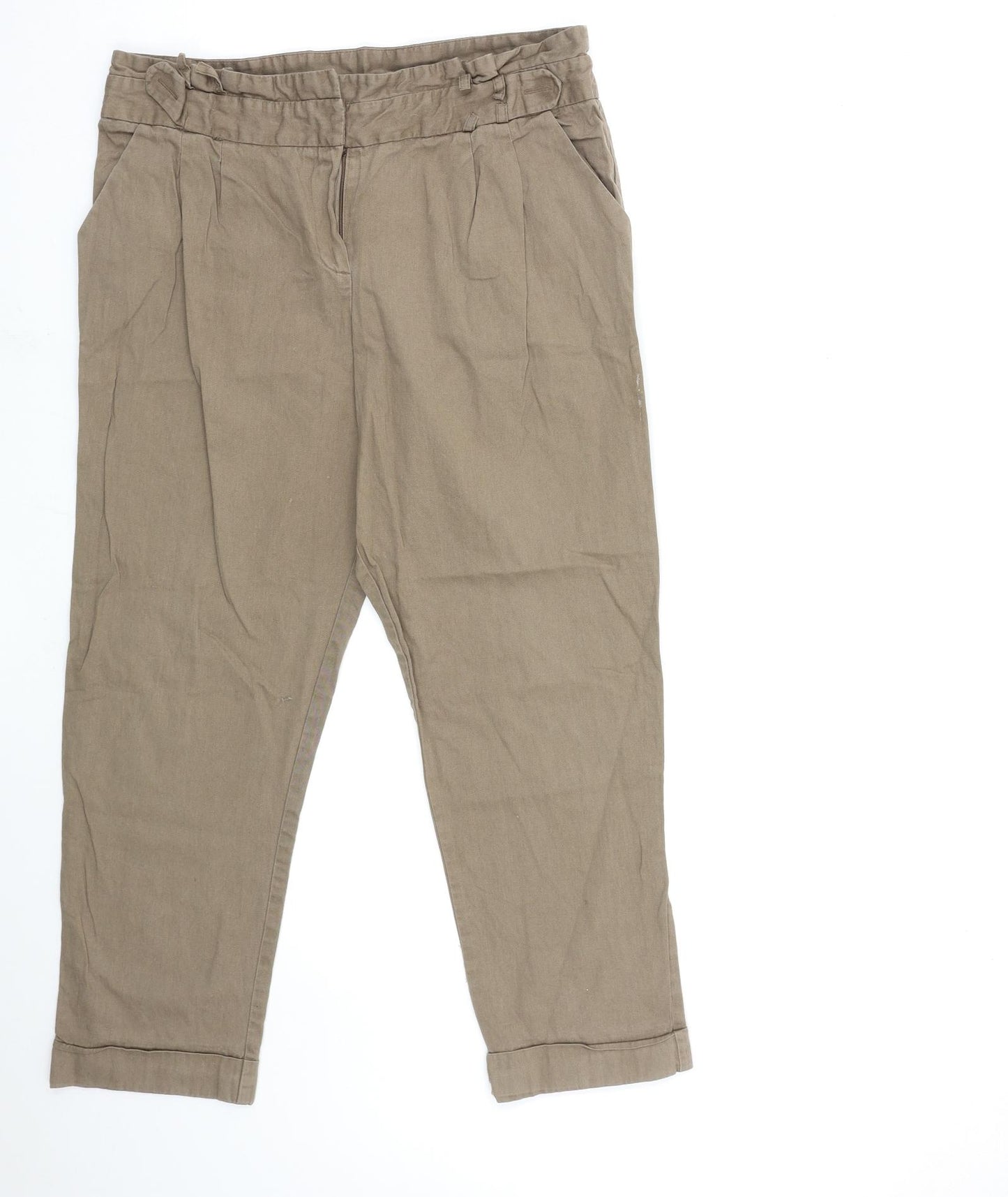 Preworn Womens Brown   Chino Trousers Size 32 in L25 in