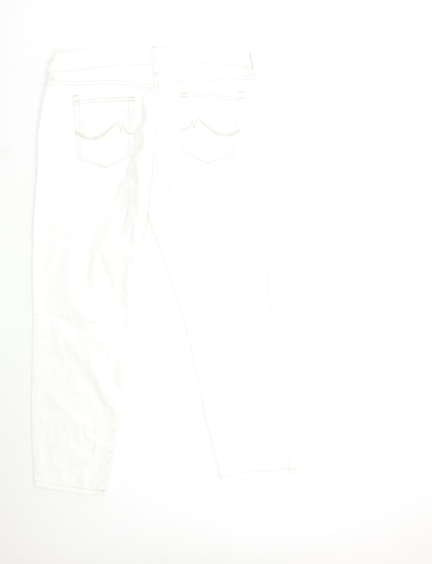 NEXT Womens White  Denim Skinny Jeans Size 12 L25 in