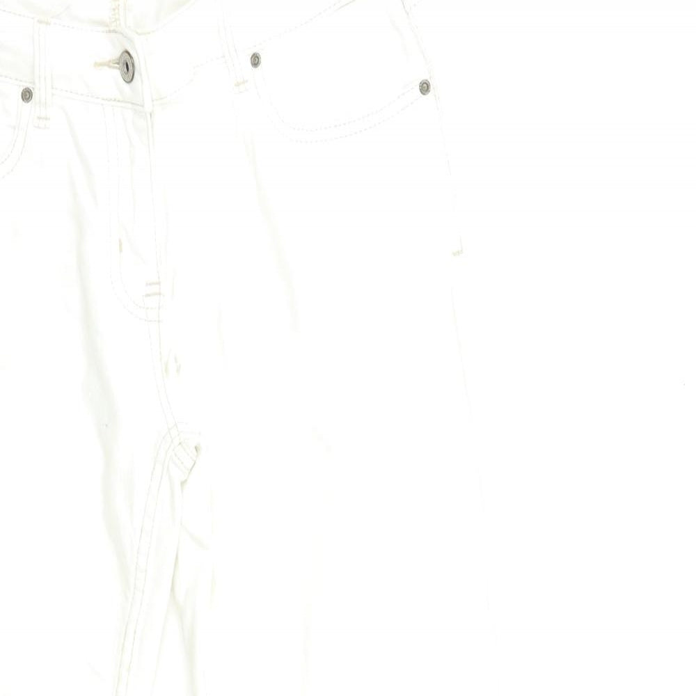 NEXT Womens White  Denim Skinny Jeans Size 12 L25 in